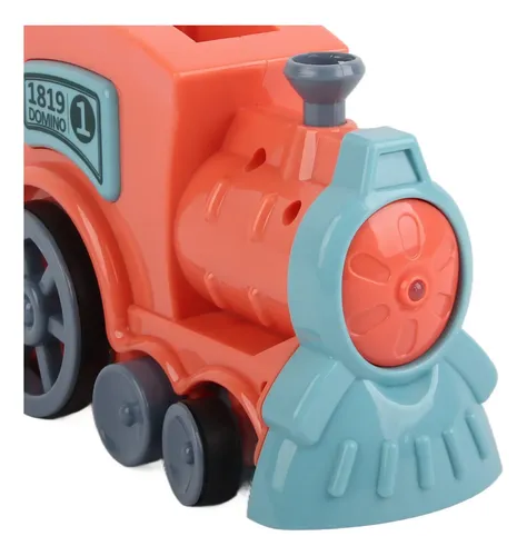 OBEST Tren Dominó Eléctrico Con 80 Bloques, Juguete De Colocación Automática Con Sonido Y Luz, Educativo Y Divertido Para Niños De 3 Años En Adelante