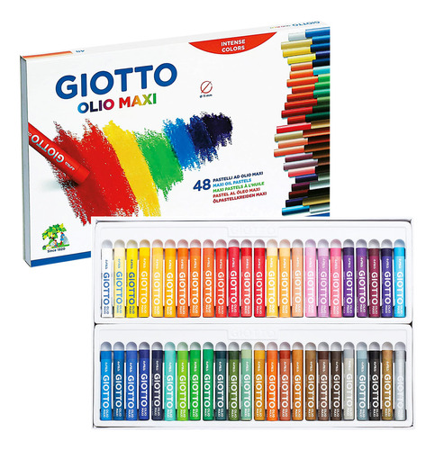 Giotto Oleo Pasteles Caja X48 Variedad Colores - El Rey