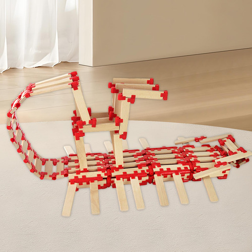 100 Piezas De Bloques De Madera, Juego De Apilamiento,