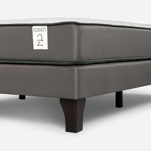 Cama Europea New Style 2 Plus 2 Plazas Bd+set Muebles Gris