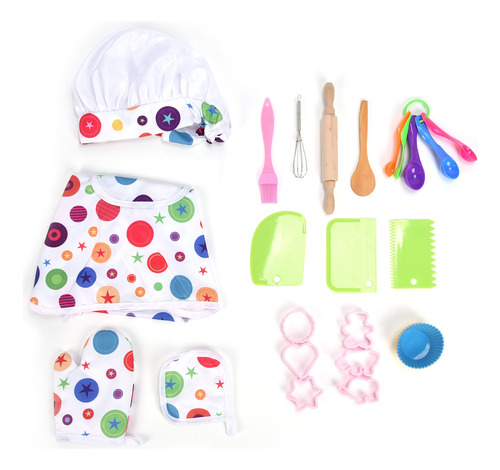 26 Pcs Children Chef Set Lavable Safe Kids Chef Juego De