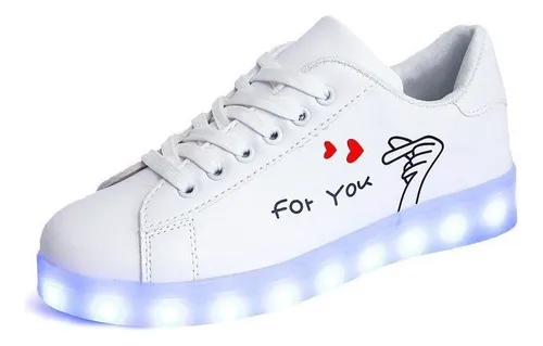 Tenis Led Mujer Blancos MercadoLibre
