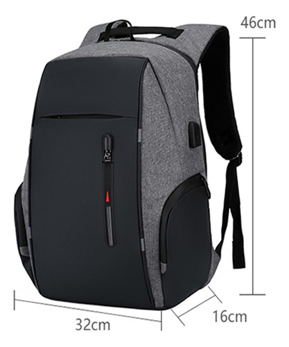 Mochila Portátil Para Portátil De 17 Pulgadas Con Puerto Usb