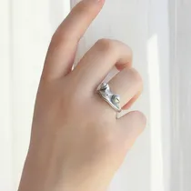 Comprar Anillo Rana Mujer Plata 925 Retro Personalidad Anillo Ajusta