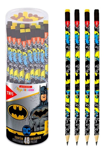 Lápis Hb Com Borracha Batman Unidade - Tris