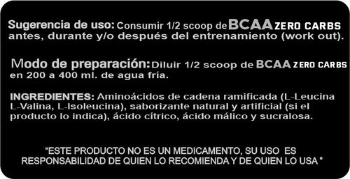 Imagen 4 de 4 de Amino Acids Bcaa Zero Carbs 30 Servicios Nt Nutrition