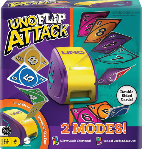 Mattel Games Uno Juego De Mesa Flip Attack Para Niños De 7