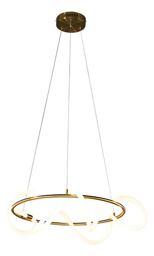 Pendente Bella Mantra Dourado 60x30cm 35w 2700k 2625lm