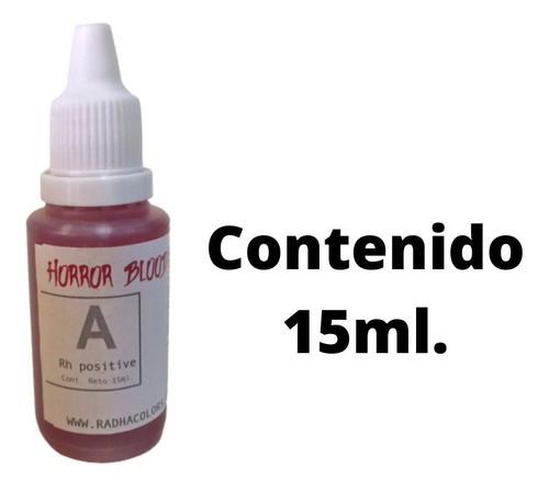 Imagen 3 de 10 de Sangre Artificial Maquillaje Pinta Cara Gotero
