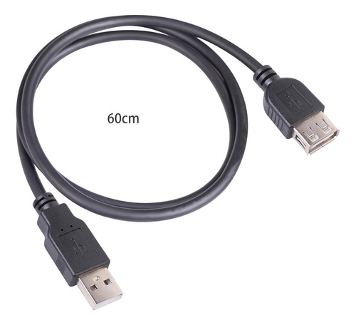 Cable De Extensión Usb 2,0, Cable Doble, Cable De 60cm