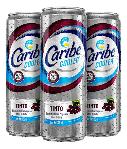 Caribe Cooler Tinto Lata Lean 355 Ml 12 Pack