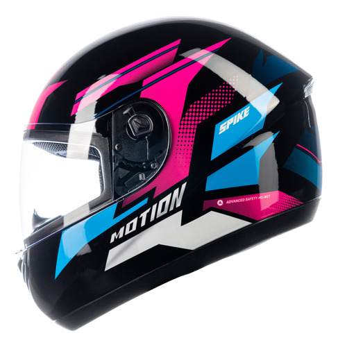 Capacete Peels Spike Motion Preto/rosa Celeste