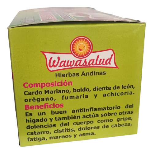 Cardo Mariano Te Hierba Filtrante Infusión 25 Sobres