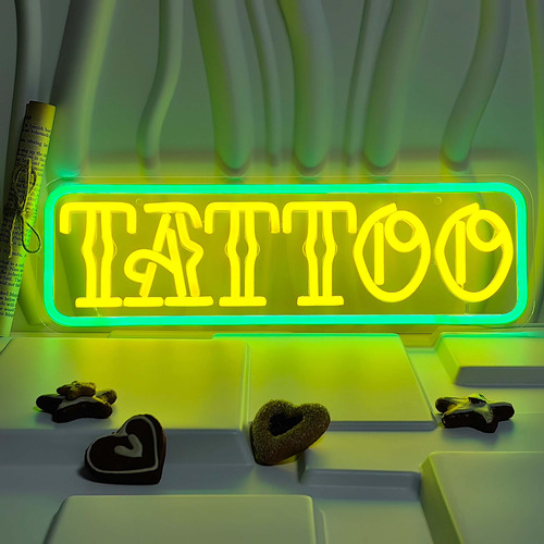 Letrero Neon Tatuaje Luz Led Regulable Para Tienda Salon