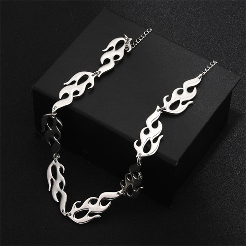 Spiritrain Punk Flame Gargantilla Collar Para Hombres Y Muje