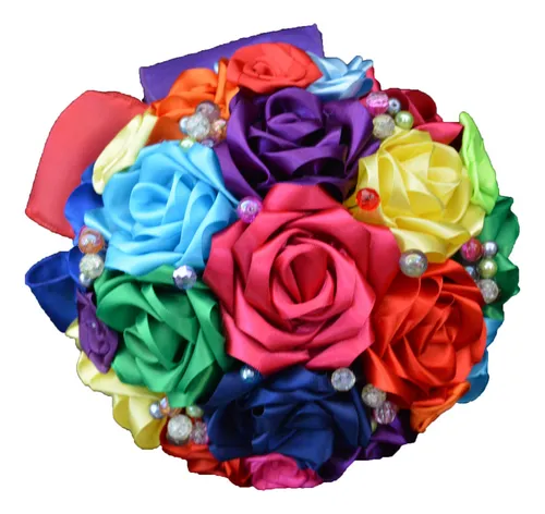 comprar Ramo  Novia  Colores Liston  Fino + Tocado Azar  Y Ligas