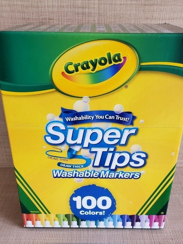 Crayola Plumones Supertips 100 Plumones Lavables Stock 