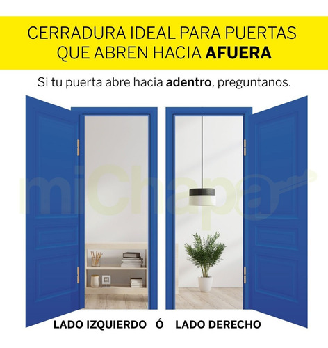 Imagen 3 de 4 de Cerradura Chapa Alta Seguridad Tover L6 Resbalón Invertido