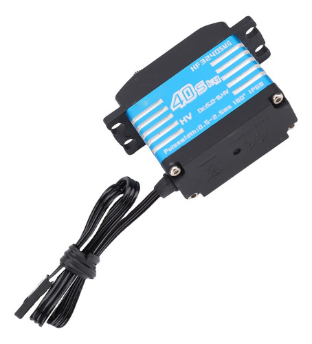 Servomotor Rc Digital Ip68 A Prueba De Agua Blue, Engranaje