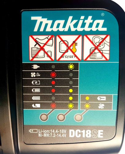Carregador automotivo Makita DC18Se 18v de íon de lítio embutido Lxt