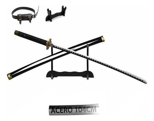 Kit Roronoa Zoro Katana Acero 104cm Espada Colección Color Yubashiri
