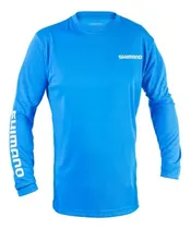 Comprar Jersey Camisa De Pesca Playera Shimano Long Sleeve Azul