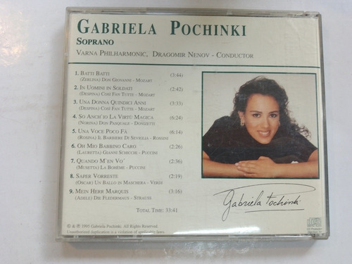 Gabriela Pochinki Cd Soprano ( Usa ) Impecable (Usado)