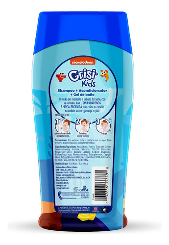 Shampoo Grisi Kids Sandia 3 En 1 300ml