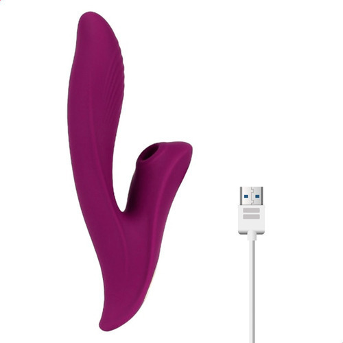 Vibrador Con Succión De Clítoris Y Estimulación Del Punto G Color Morado