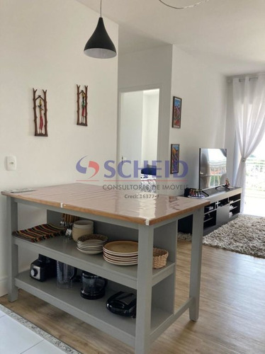 Lindo Apartamento Com Ampla Sacada 65m 2 Dorms 1 Vaga Mobiliado Com Lazer Completo. - Mr74818