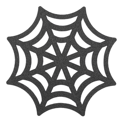 Set De 4 Portavasos De Fieltro Telaraña Halloween