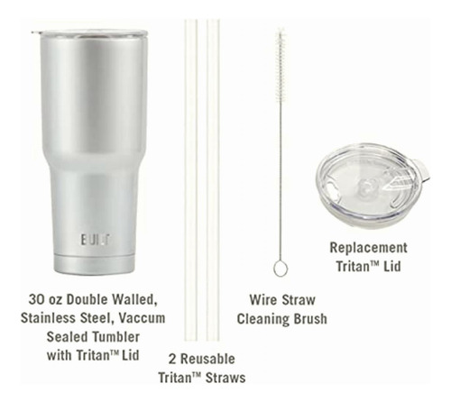 Built Juego De Vasos De Acero Inoxidable De Doble Pared Con
