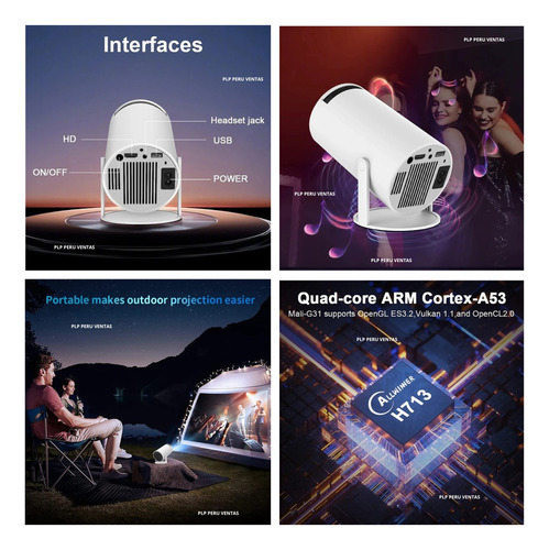 Proyector Hy300 Pro 2024 Smart Android 4k Wifi Bluetooth