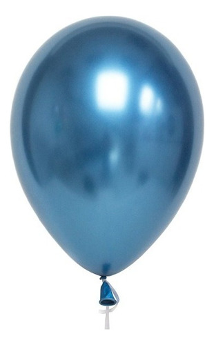 Globos Premium!!! Set 12 Globos Metalizados Colores Surtidos Color Azul