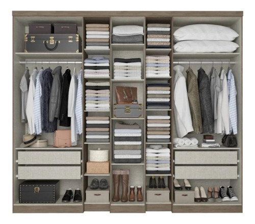 Roupeiro Selecto 7 Portas 4 Gavetas Thb Rustico/off White