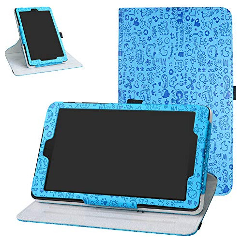 Funda Giratoria Bige Para Alcatel Joy Tab / 3t 8 , Azul.