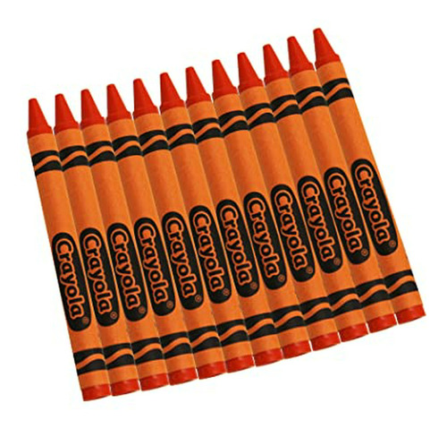 Crayola En Orange, A Granel Crayones, 12 Cuentan.