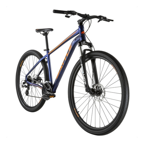 Imagen 2 de 4 de Mountain bike Battle 240 R29 20" 24v frenos de disco mecánico cambio Shimano Altus color violeta/naranja