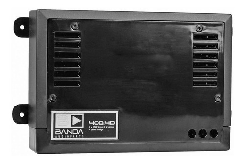 Potencia Amplificador 4 Canales Banda 400w Rms X 4 Negra