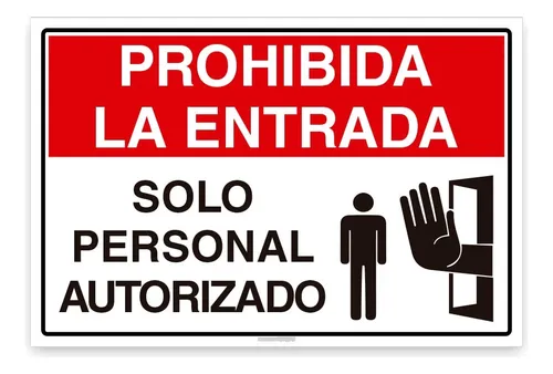 comprar Señaletica Paso Solo Con Personal Autorizado 30x20 Metal