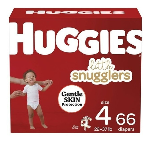 Huggies Little Snugglers Pañales Tamaño 4, 66 Unidades