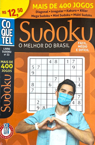 Sudoku Fácil Médio Difícil: Não, De Equipe Coquetel. Série 400 Jogos, Vol. 23. Editora Coquetel, Capa Mole, Edição 1 Em Português, 2022