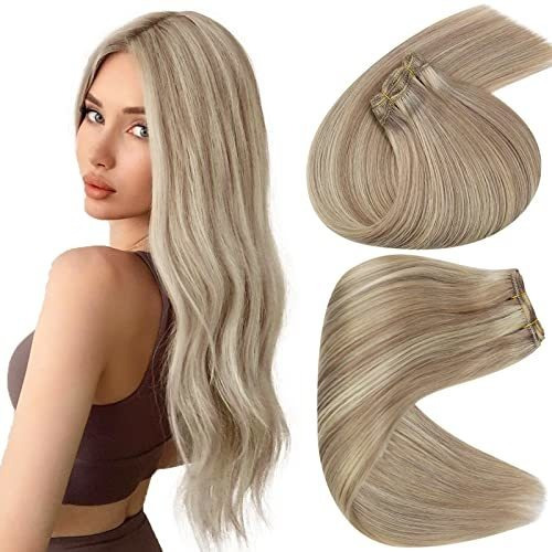 Extensiones De Cabello Soleado Weft Ceniza Rubia Xgpyw