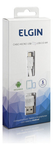 Cabo Micro Usb 2.0 1 Metro Branco 46rcusbmic1m Elgin
