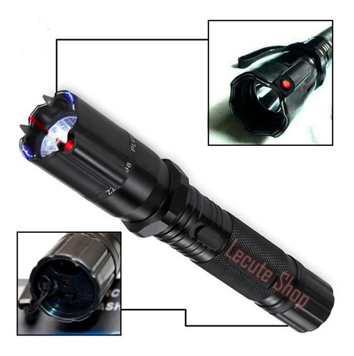 Lampara Tactica Led Descarga Electroshock Laser Toques Defe