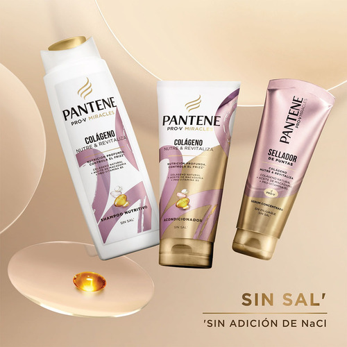 Shampoo Pantene Colágeno Nutre & Revitaliza 300 Ml