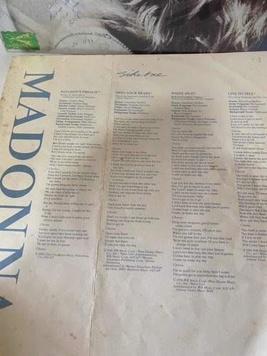 Imagem 3 de 7 de Vinil Lp Madonna True Blue.