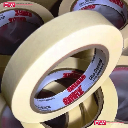 Imagen 5 de 10 de Cinta De Papel Enmascar Pintor Rapifix 24x50mts X Rollo Dw!