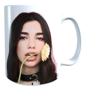 Taza De Ceramica Dua Lipa Flor