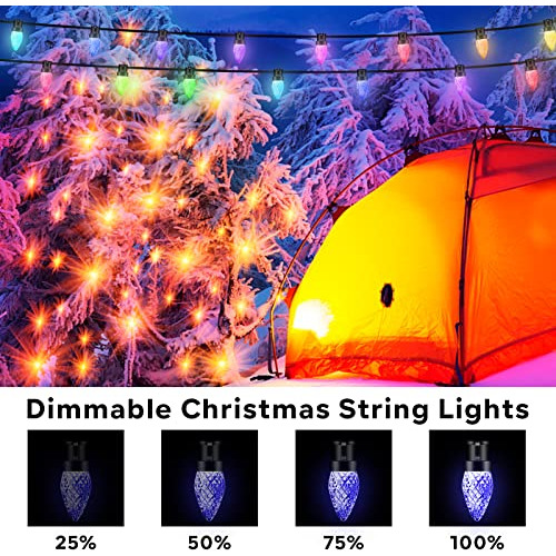 C9 Christmas String Lights, 32.8ft Smart Christmas Ligh...